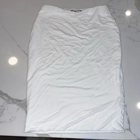 Naked Wardrobe White midi skirt - Picture 2 of 3